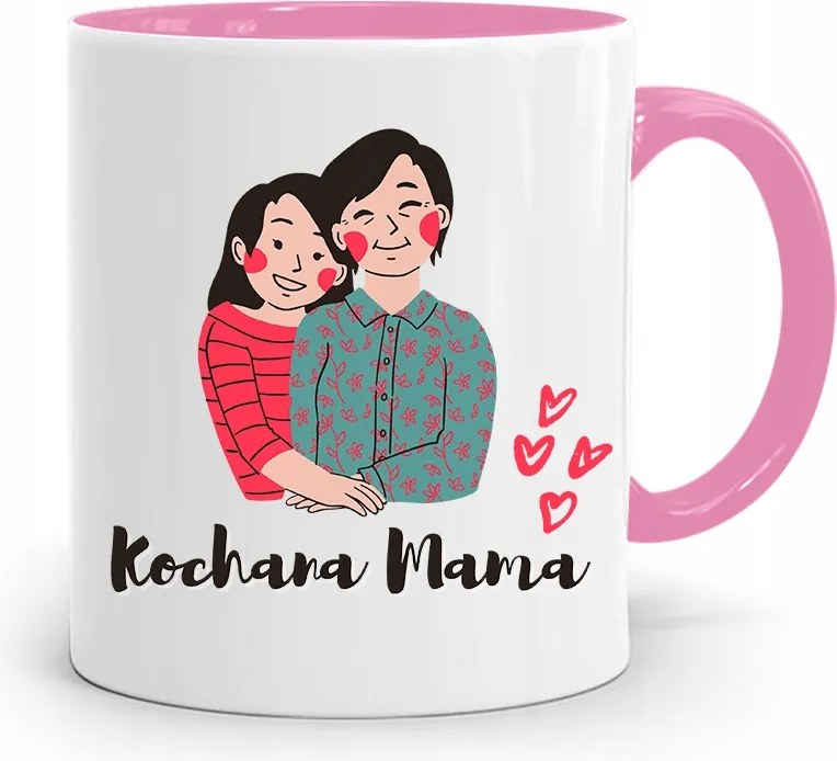 Rózsaszín Bögre Ajándék Anyukáknak Szeretett Anyukáknak Ajándék nyomott mintával