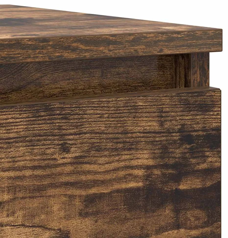 sonoma tölgy színű szerelt fa tálalószekrény 100x35x76 cm