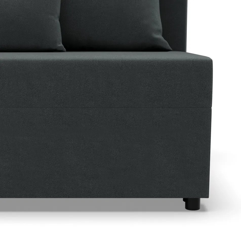 Nobu sarokkanapé, bársony, univerzális oldal, szürke