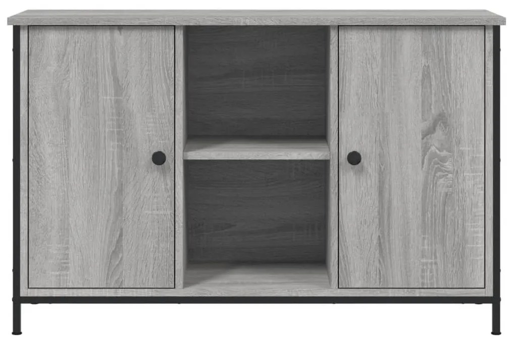 szürke sonoma színű szerelt fa TV-szekrény 100 x 35 x 65 cm