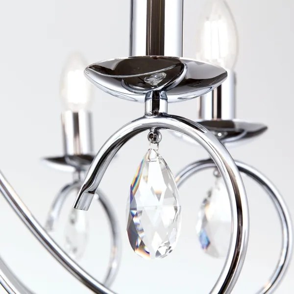 Orion LU 1658/8 - Kristály csillár láncon ALESSIA 8xE14/40W/230V fényezett króm