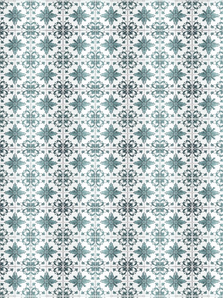 Flizelin fotótapéta Geometrikus kert Türkiz minta 206x275 +ragasztó