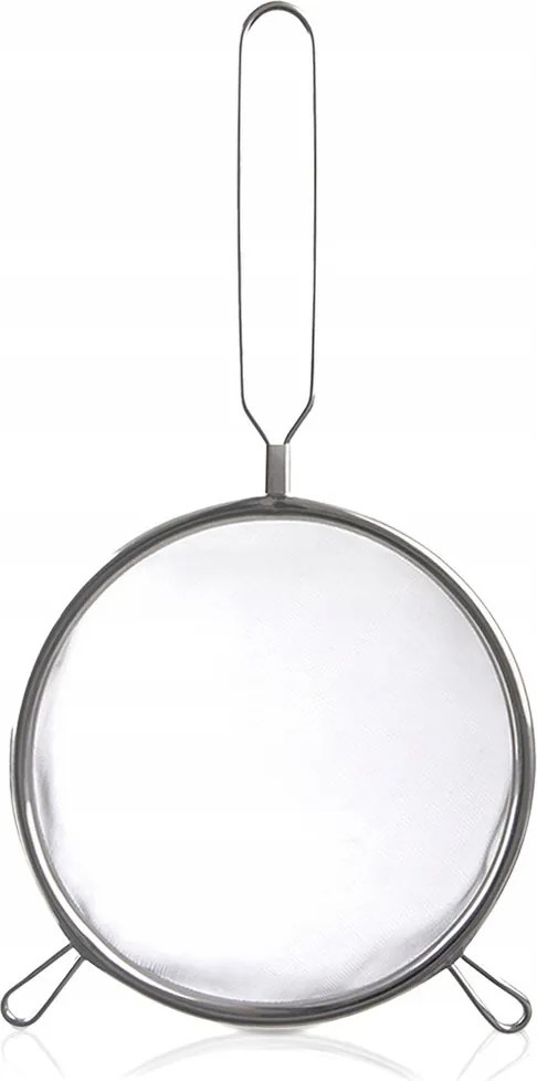 Konyhai szűrő acél cédrusfa szitatartóval 16 cm