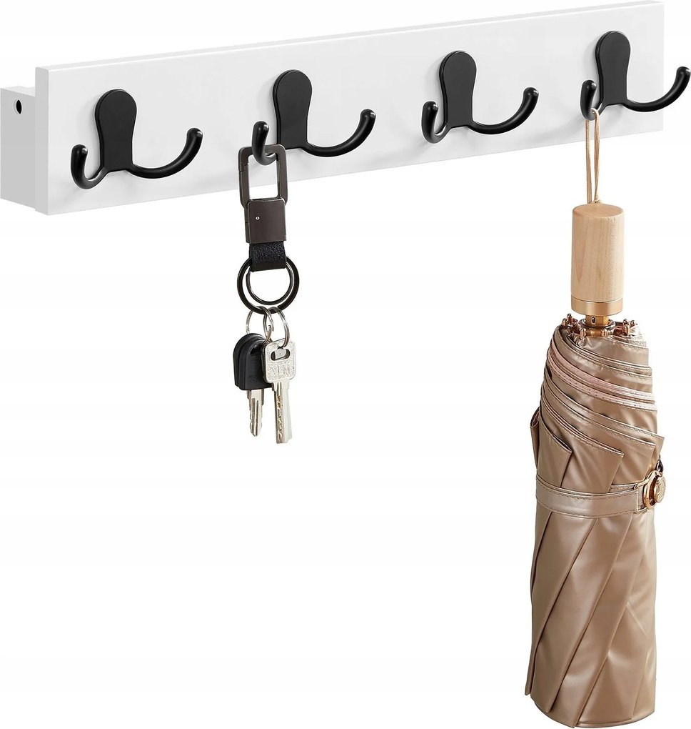 Akasztós fogas fa Songmics fehér