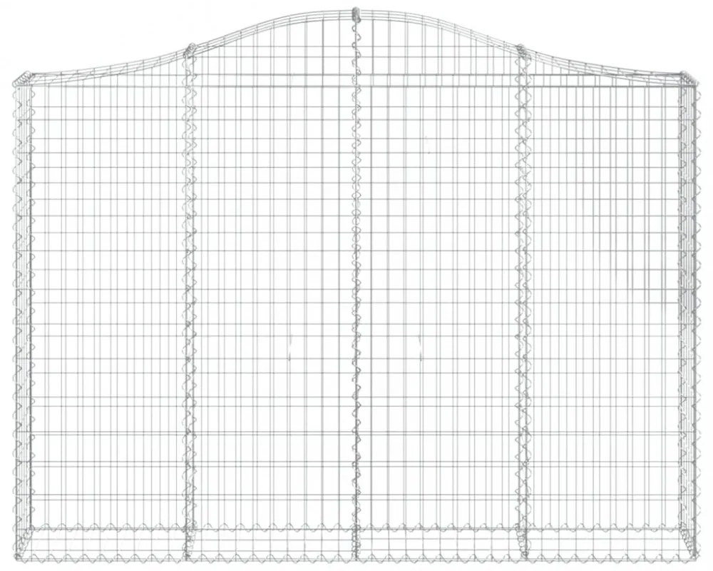 4 db íves horganyzott vas gabion kosár 200x30x140/160 cm