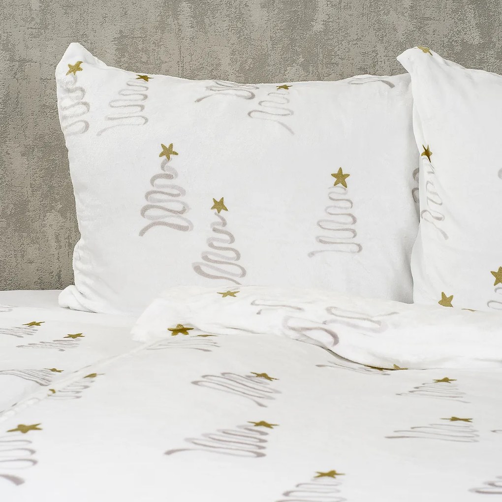 4Home Christmas tree mikroflanel ágyneműhuzat, 140 x 200 cm, 70 x 90 cm, 140 x 200 cm, 70 x 90 cm