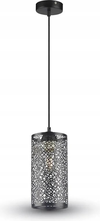 Függő lámpatest V-tac Tuba Háló Fekete matt