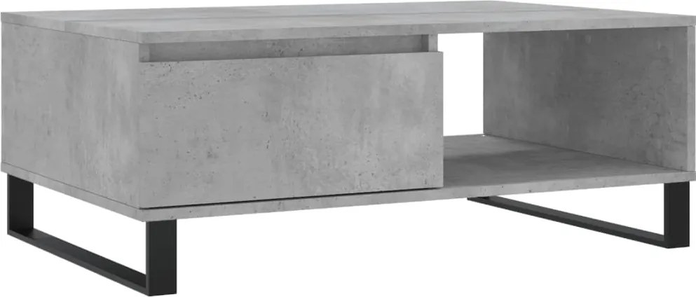 vidaXL betonszürke szerelt fa dohányzóasztal 90 x 60 x 35 cm