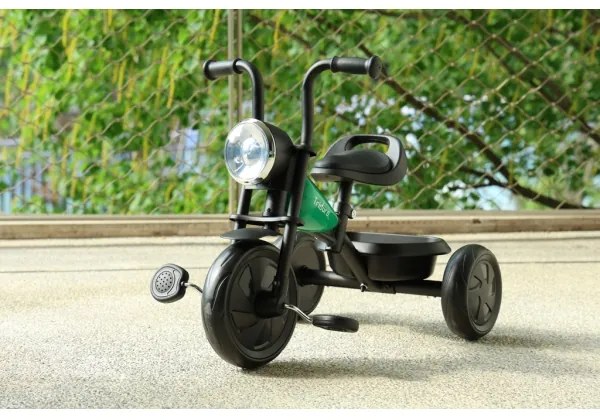 QPlay - Gyermek tricikli TRIDURO fekete/zöld