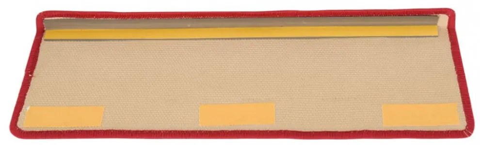 15 db piros öntapadó lépcsőszőnyeg 65x21x4 cm