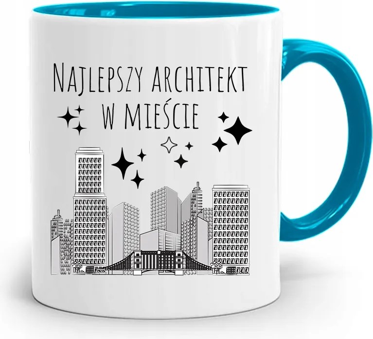 Kék Építész Bögre A Legjobb A Városban fényképes nyomtatással