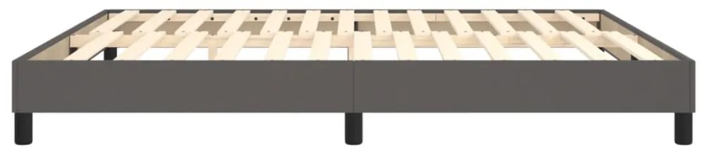 szürke műbőr rugós ágykeret 180x200 cm