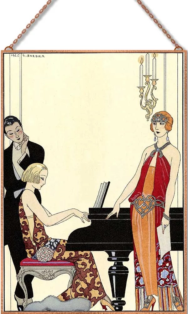 George Barbier - Incantation üvegkép, falikép