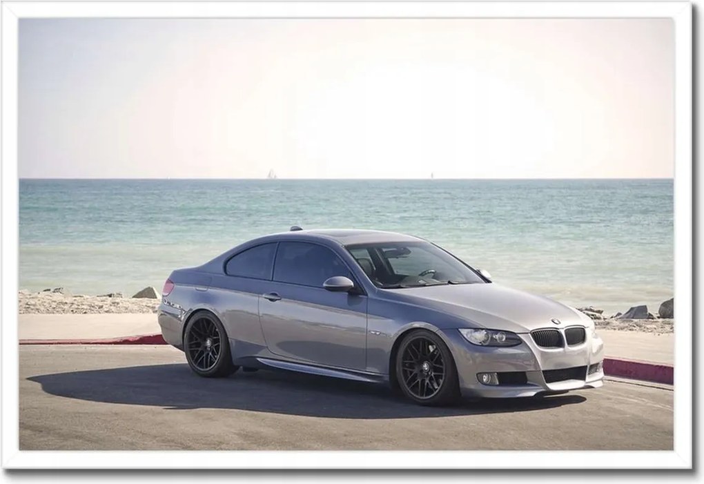 Poszterek 60x40-es keretben Bmw a tengerparton