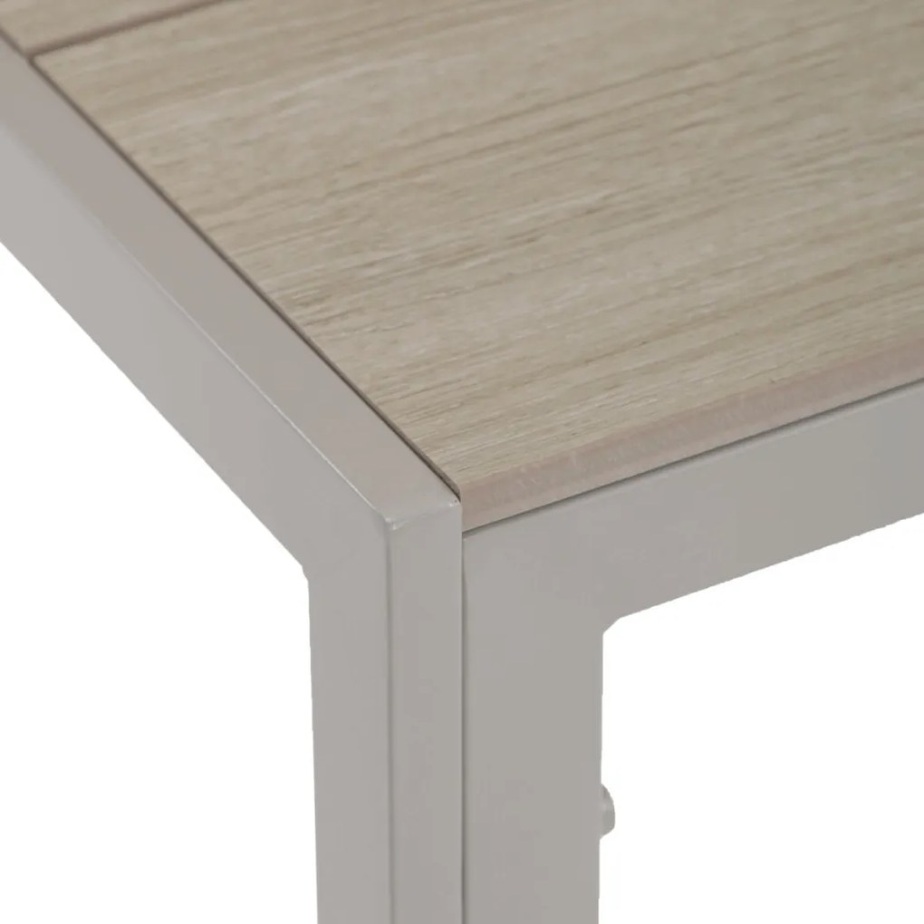 Kerti asztal 150x89 cm, fém, polywood, bézs, AZT-S1215 CRM