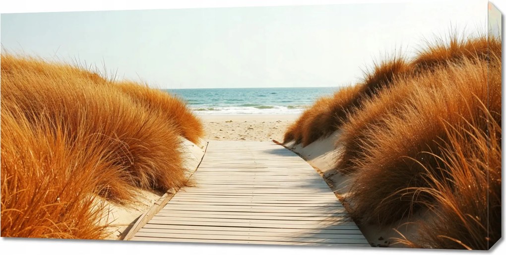 Vászonkép 100x50cm Vászonkép Hálószoba Nappaliba Panoráma Tengerpart