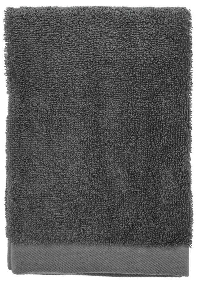 Sötétszürke frottír pamut törölköző 50x100 cm Comfort – Södahl