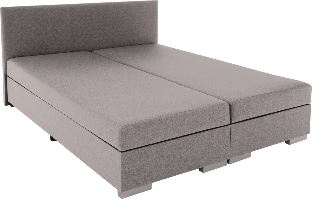 Boxspring ágy, szürkésbarna Taupe, 140x200, ADARA