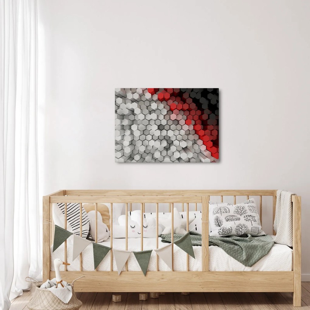 Kép - 3D hatszögek (70x50 cm)