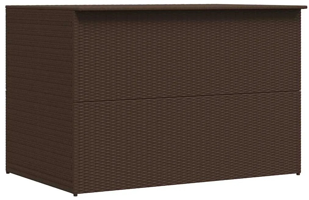 vidaXL barna polyrattan kerti tárolóláda 150 x 100 x 100 cm