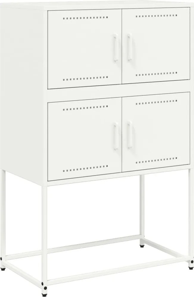 vidaXL fehér acél tálalószekrény 68,5x38,5x107 cm