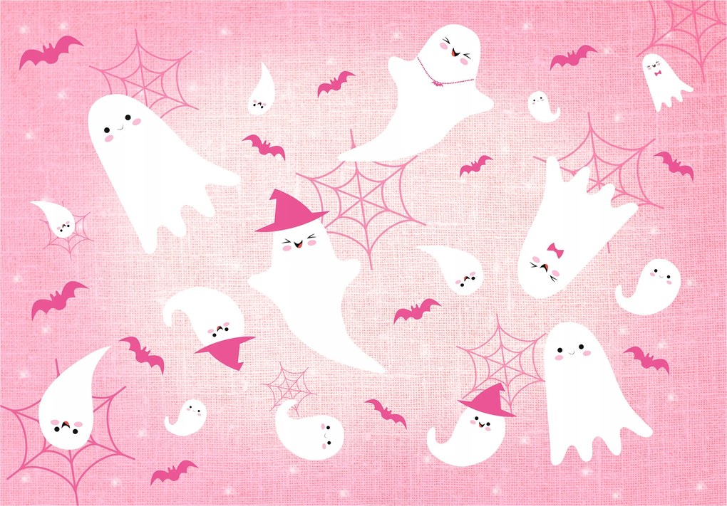 Halloween háttérkép Lélek denevérek pókháló 312x219 gyerekszobába