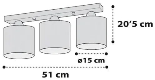 Dalber D-41413H - Gyerek mennyezeti lámpa CLOUDS 3xE27/60W/230V