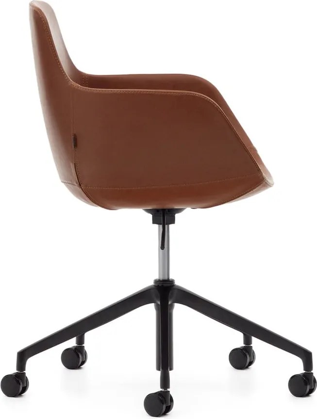Konyakbarna bőrutánzat irodai szék Tissiana – Kave Home
