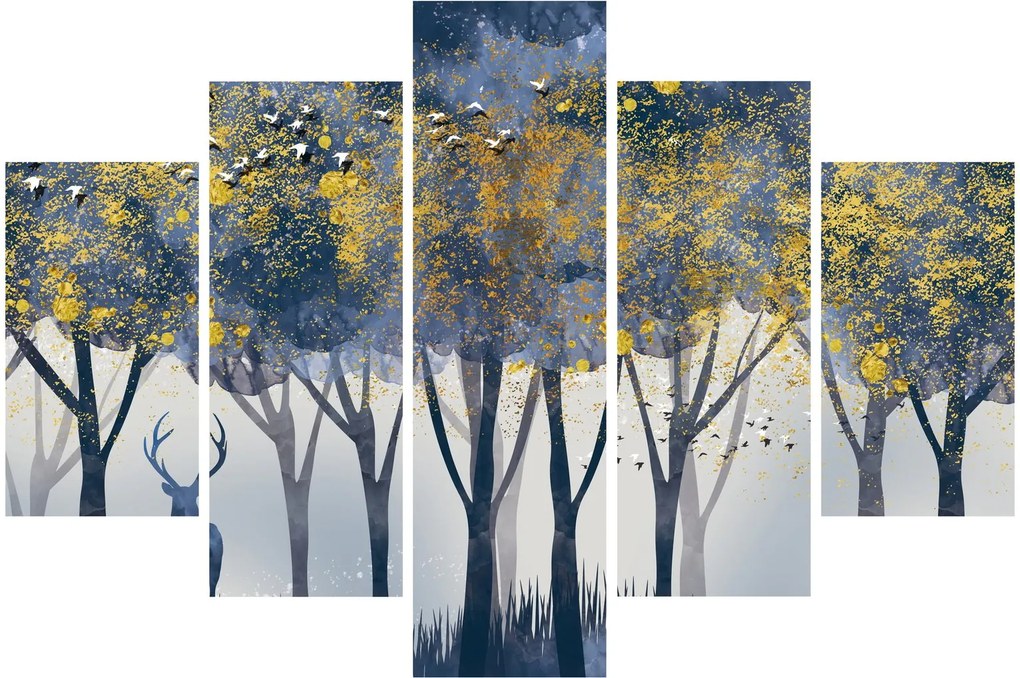 Kép egy szarvasról az erdőben (150x105 cm)