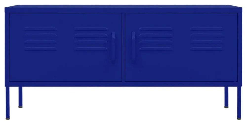 tengerészkék acél TV-szekrény 105 x 35 x 50 cm