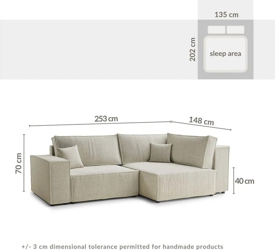 Sötétzöld zsenília kinyitható-tárolóhelyes sarokkanapé (jobb oldali-L alakú) Tonga – Maison de Rêve