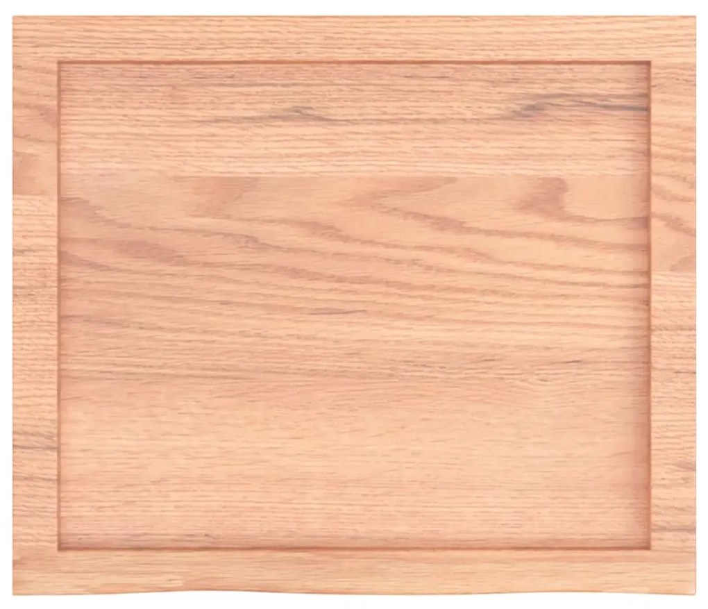 világosbarna kezelt tömör tölgyfa fali polc 60x50x(2-6) cm
