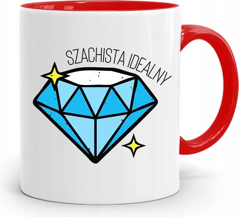 Sakkozóknak Piros Bögre Születésnapi Ajándék fényképes nyomtatással