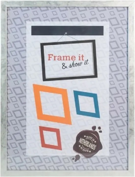 Mdf fa képkeret Smart ezüst 50x70 cm Plexi