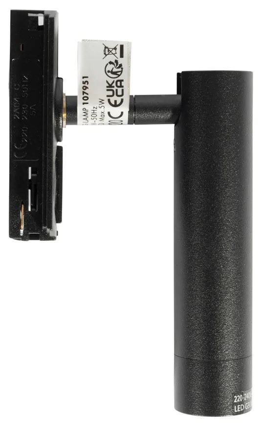 Modern fekete spotlámpa 1 fázisú sínrendszerhez - Iconic Ivy