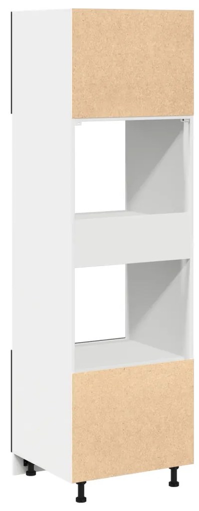 Mikrohullámú Szekrény Fekete Tölgy 60x57x207 cm Fa Kialakítással