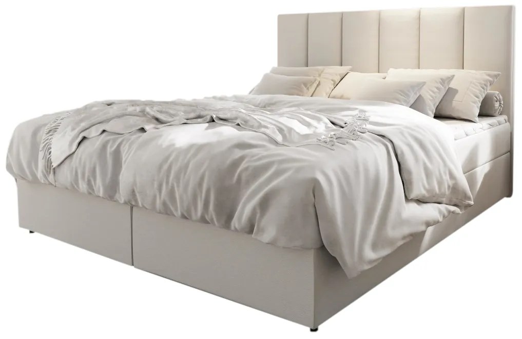 KARDI kárpitozott boxspring ágy, 180x200, soft 17 + topper