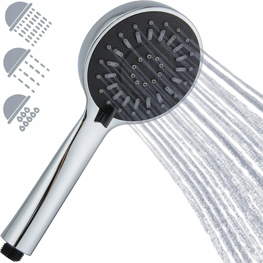 Zuhanyfej 3 Funkciós Zuhany Anti-calc Króm Robusztus