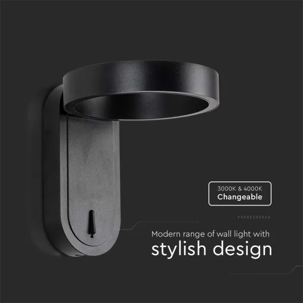 LED fali lámpa LED/5W/230V 3000K/4000K fekete