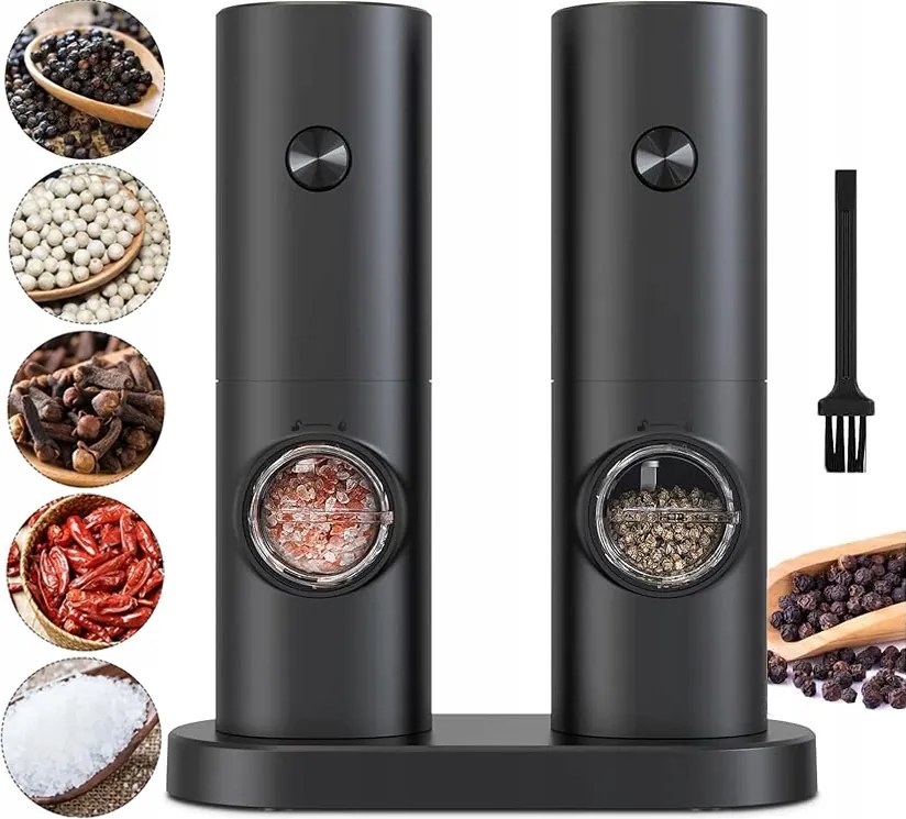 Elektromos só- és borsdarálók – Stílusos 2 db-os szett Braders