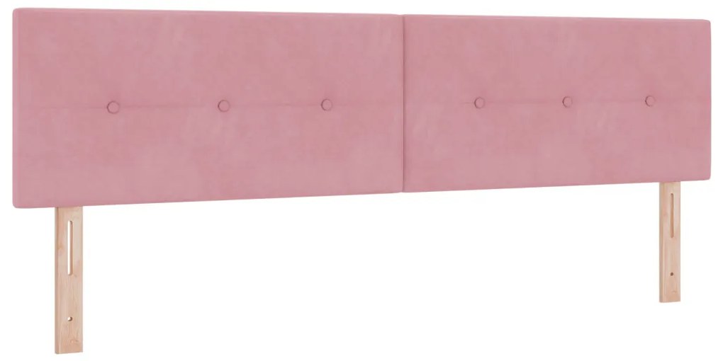 Boxspring Ágy Mattal Rózsaszín Szuper King Bársony