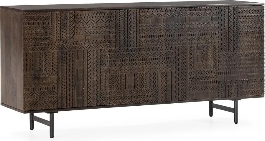 Sötétbarna mangófa komód 160x75x40 cm Kalai – MOME