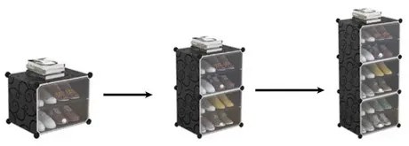 Modular shoe rack - 6 levels