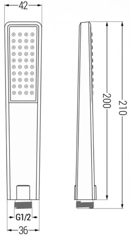 Mexen Uno, rejtett zuhanygarnitúra DR72, fekete, 71435DR72-70