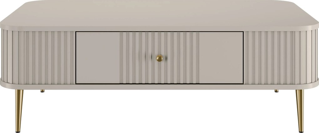 Vesper fiókos dohányzóasztal 103x60 cm - kasmír / arany lábak