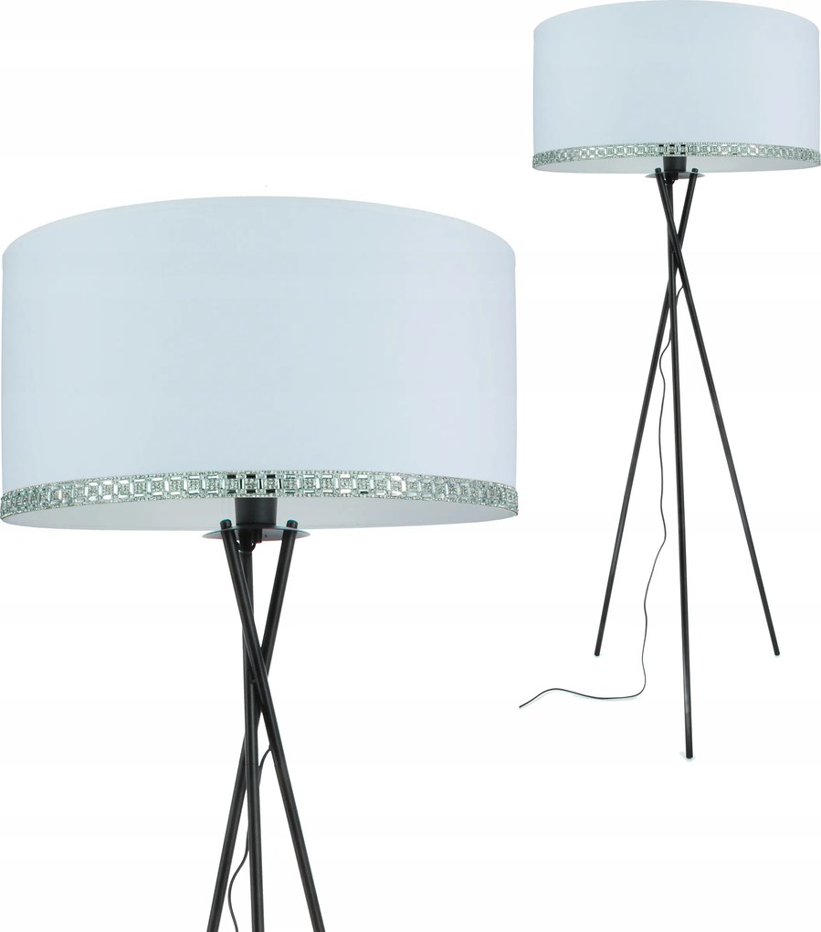 Modern Álló lámpa modern lámpabúra dekorációval 40cm Fehér