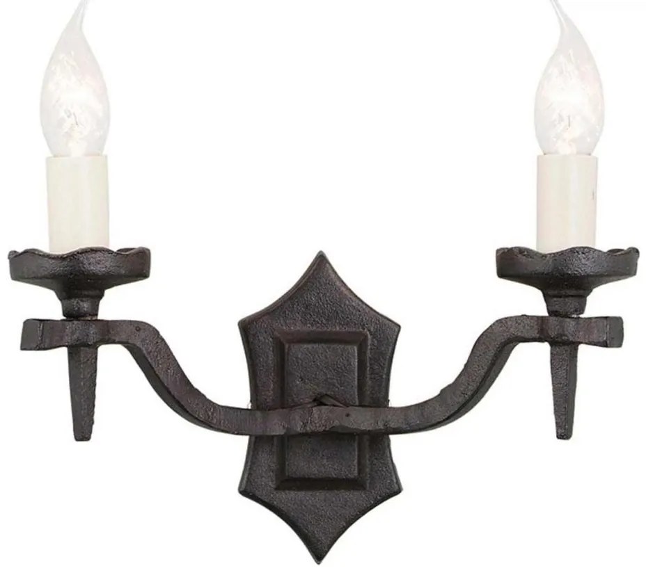 Elstead RY2B-BLACK - Fali lámpa RECTORY 2xE14/60W/230V