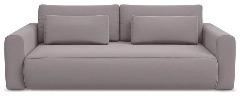 Levendula színű bársony kinyitható-tárolóhelyes kanapé 238 cm Kapua – Makamii