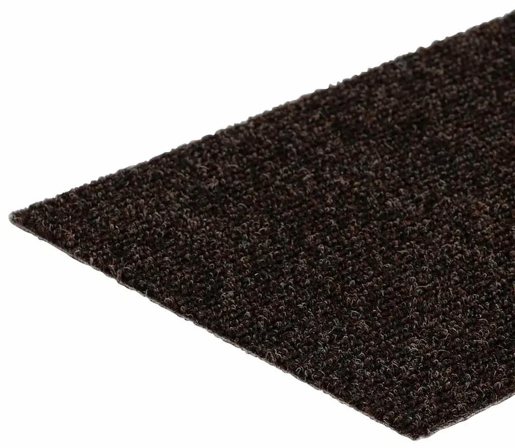 öntapadós lépcsőszőnyegek 30 db sötétbarna, téglalap alakú, 76 x 20 cm