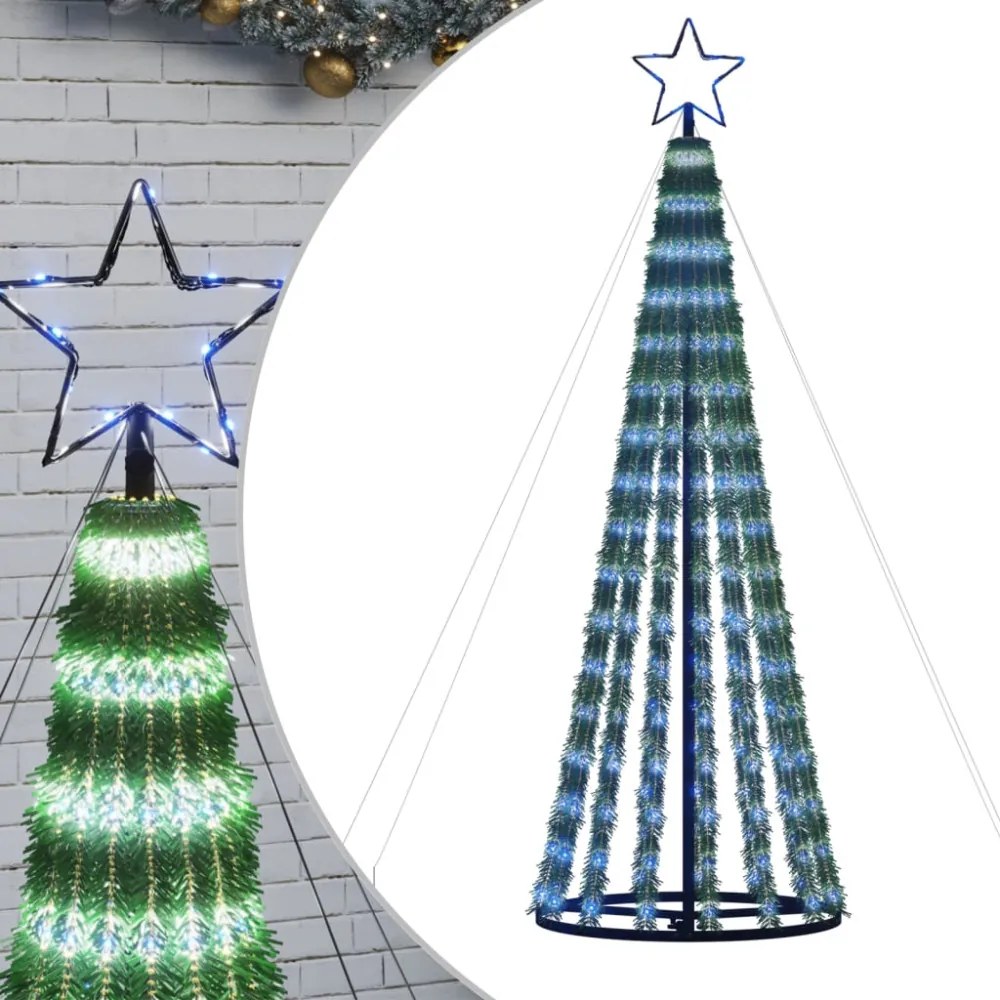 kék LED karácsonyfa 275 LED 180 cm
